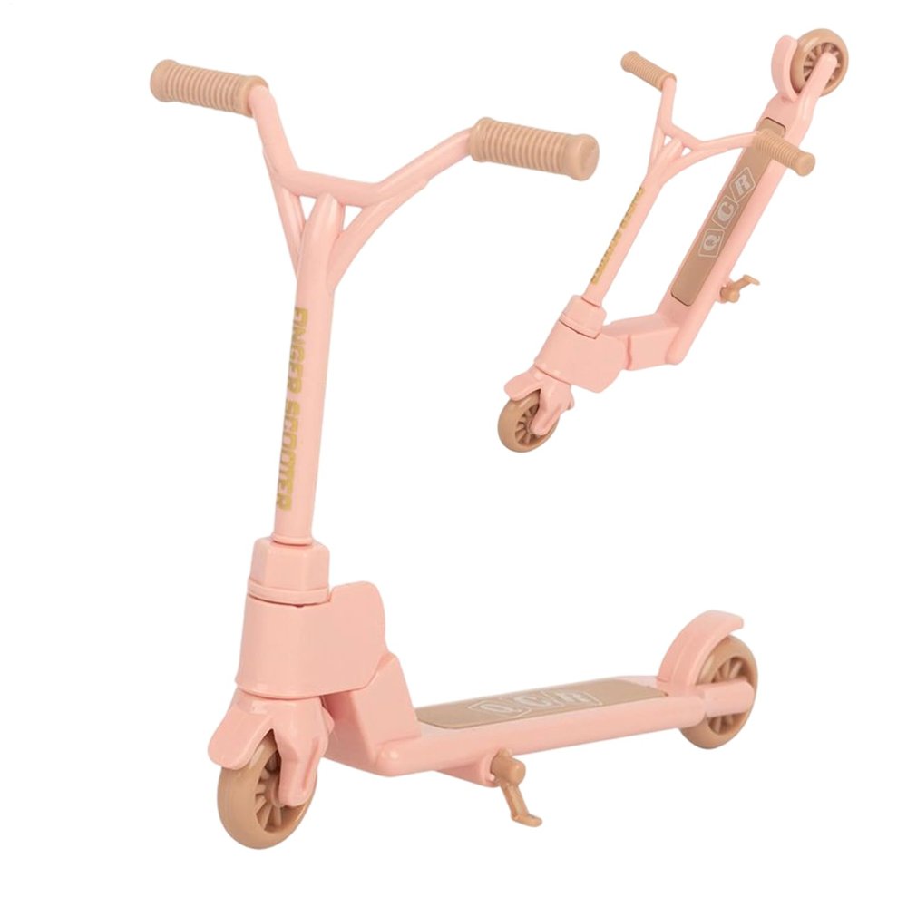 Mini Finger Scooter - Compact Folding Two Wheel Model, Stable Grip Foot Support | Creative Tabletop Toy with Educational Fun Home Classroom Gift Display