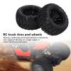 12mm Hex 1/10 RC Truck Wheels and Tires Set, Y Shape Texture Rubber Tires for Axial for HSP for Redcat for HPI, High Abrasion Resistance RC Car Tires with Plastic Wheels, Durable O view 2