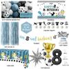 Soccer 8th Birthday Party Decorations Kit for Boys Soccer Birthday Party Supplies Set Soccer Football Party Decor with Backdrop Tablecloth Cake and Cupcake Toppers for 8-Year-Old Kids Boys Party Decor view 2
