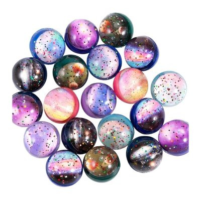 HongJP Glitter Bouncy Balls 40/80pcs 32mm Classroom Prizes Goodie Pinata Guest Gift(Space,80pcs)