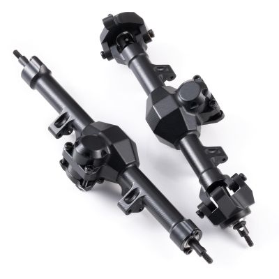 +4mm SCX24 Front & Rear Axles Set Extended for Axial SCX24 Deadbolt Bronco JLU C10 Gladiator Base Camp Power Wagon 1/24 RC Crawler Car Upgrade Parts (Front & Rear Axles)
