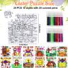24Pcs Christian Easter Crafts for Kids Ages 4-8, Religious Easter Puzzle Jesus He Is Risen, Bible Jigsaw Arts Gifts for Classroom DIY Activity, Basket Stuffers, Spring Party Favors, Coloring Game Bulk view 2