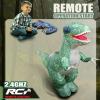 Inflatable RC Dinosaur, 2.4G Remote Control Dinosaur with 360 Rotation & Rapid Auto-Inflation, Large-Scale Walking Inflatable for Indoor/Outdoor Use(Green) view 2