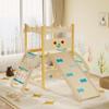 6-in-1 Wooden Kids Climbing Toys,Indoor Jungle Gym - Montessori Climbing Set with Slide,Climbing Rock & Net,Ladder,Rest Area,and Circle Labyrinth - Indoor Playground Climber Set for Kids view 2