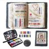 2026 DIY Embroidery Kit for Beginners, Embroidery Stitch Book with Illustrated Guide to 106 Stitches, Portable Embroidery Book + 86-Piece Sewing Tool Kit with Video Tutorials view 1