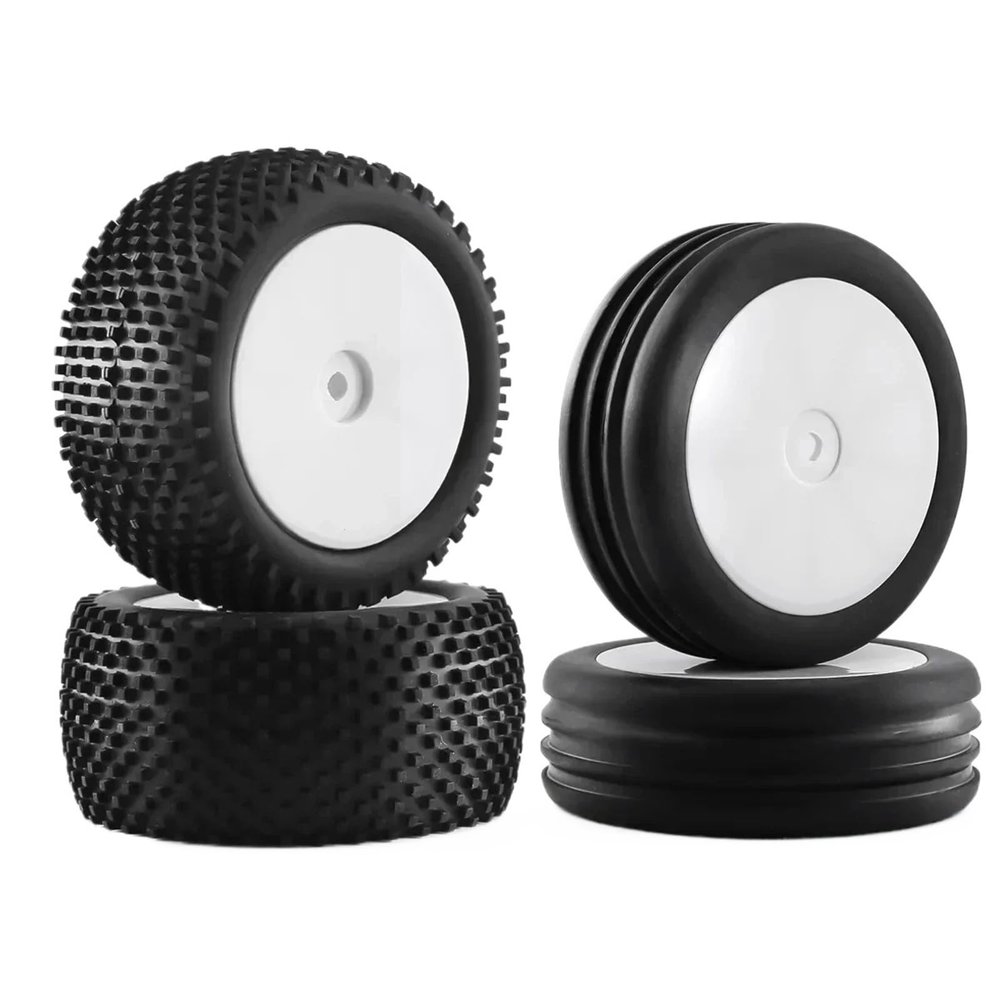 4pcs Toy Model Car Durable Tires 1/10 Off-Road Vehicle Tire Srx2 Srx4 Bandit Tyres for Te-kno Eb410 for Yok-OMO Yz4 RC Crawler Car
