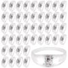 150 Pcs Sound Activated LED Light Up Bracelets Glow Bracelets Glow in the Dark Party Supplies Flashing Wristband for Wedding, Birthday Party Favors, Concert, New Year, Carnival, Raves (White) view 1