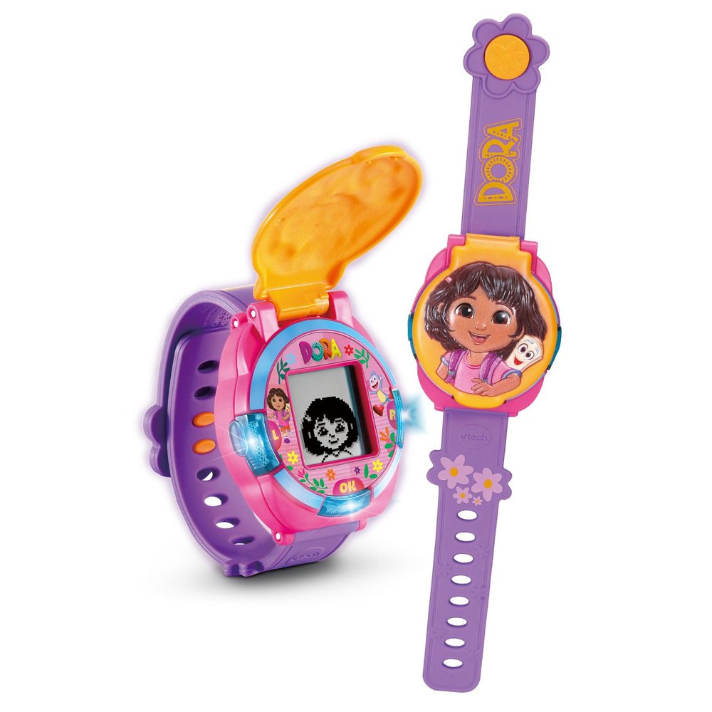 VTech Dora Interactive Clock Educational Children's Toy Purple