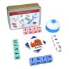 Dice Word Game Brain Exercise Game, Crossword Dice Board Game,Brain Exercise Portable Board Games Set, for 1-5 Players (Iron Box) view 1