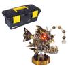 3D Metal Lantern Fish Assembly Model, DIY Steampunk with Color Changing Lamp, Articulated Mechanical Fish Sculpture for Home Office Desk Display, for Adult Collectors, 700PCS view 1