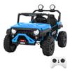24V Ride on Car for Big Kids, Iron 2 Seater Ride on Toy, Fast 4.97MPH Truck, 4WD Kids Electric Vehicles with Remote Control, Spring Suspension, Front & Behind LED Lights, Dual Storage, Music, Blue view 1