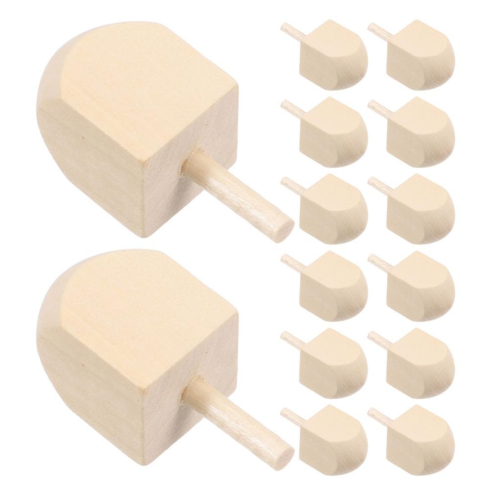 Garneck 20pcs Hanukkah Wooden Dreidel: Blank Wooden Dreidels Unfinished Natural Wood Spinning Tops for Hanukkah Party DIY Projects Crafts 1. 61 X 0. 71 Inch