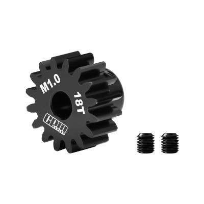 20Cr Steel Motor Gear 18T (Module:1.0mm, Motor Tooth Diameter: 5.0mm, Round Hole) Suitable for 1/8 Scale Models of ARRMA and TRAXXAS R/C Cars and Trucks