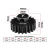 20Cr Steel Motor Gear 18T (Module:1.0mm, Motor Tooth Diameter: 5.0mm, Round Hole) Suitable for 1/8 Scale Models of ARRMA and TRAXXAS R/C Cars and Trucks view 2