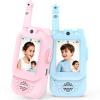 Video Walkie Talkies for Kids 2 Pack, USB-C Rechargeable with 2.0" Screen, Video Chat & Photo Sharing, Long Range Two Way Radio Toys for Boys Girls Ages 3-12, Indoor Outdoor Gifts (Blue/Pink) view 1
