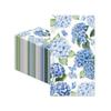 100Pcs Hydrangea Napkins - Watercolor Blue White Floral Butterfly Party Napkins Spring Theme Party Supplies Disposable Luncheon Dinner Napkins 7.8" x4.3" for Wedding Tea Party Bathroom Kitchen view 1