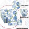 100Pcs Hydrangea Napkins - Watercolor Blue White Floral Butterfly Party Napkins Spring Theme Party Supplies Disposable Luncheon Dinner Napkins 7.8" x4.3" for Wedding Tea Party Bathroom Kitchen view 3