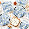 100Pcs Hydrangea Napkins - Watercolor Blue White Floral Butterfly Party Napkins Spring Theme Party Supplies Disposable Luncheon Dinner Napkins 7.8" x4.3" for Wedding Tea Party Bathroom Kitchen view 4