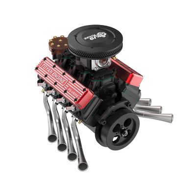 Steam Engine Model Kit That Works, 1/10 Scale 28cc Water-Cooled 4-Stroke OHV V8 Gasoline Engine for RC Models, Science Experiment & Physics Educational Kit for Adults