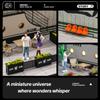 1:64 Scale Chongqing Sunset Restaurant Miniature Scene with Mini Figurine Props, Light-Up, Character Landscape, Suitable for Single Model Vehicle Display, (No Car Included) view 4