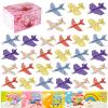 Dayingjiang 28 Pcs Foam Gliders Planes Toys Valentines Day Gifts - Paper Airplane Valentines Day Toys Set for Easter Basket Stuffers Easter Birthday Gifts view 1