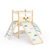 Indoor Jungle Gym,6-in-1 Wooden Kids Climbing Toys with Slide,Climbing Rock,Climbing Net,Ladder,Rest Area & Circle Labyrinth  Montessori Indoor Playground Climber Set for Toddlers and Kids view 1