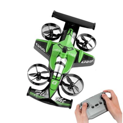 2-in-1 Rechargeable Dual-Mode Car Drone, Flying RC Car Drone, Dual Mode Remote Control Flying Cars Aircraft, Foam RC Quadcopters with LED Stunt Effects, Impact-Resistant Easy Control (Green11)