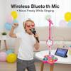 All in One Microphone Toy with Stand, 2026 New Kids Microphone with Music & Light, Speaker & Echo Effects, Adjustable Height, Christmas Birthday Gift (Pink) view 4
