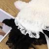 WTWU Oversized Lamb Hat with Ear Lace Brim Skiing Hat Furry Cap Cartoon Photo Props Outdoor Head Wrap for Halloween view 4