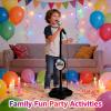 Multifunctional Microphone Children's Music Toy, Karaoke Machine Toy with Light, Star Kids Mini Karaoke Microphone with Stand,with Speaker and Sparkling Light Show LED, Music Play for Kids (B) view 2