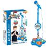 All in One Microphone Toy with Stand, 2026 New Kids Microphone with Music & Light, Speaker & Echo Effects, Adjustable Height, Christmas Birthday Gift (Blue) view 1
