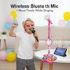 All in One Microphone Toy with Stand, 2026 New Kids Microphone with Music & Light, Speaker & Echo Effects, Adjustable Height, Christmas Birthday Gift (Blue) view 4
