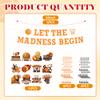 14Pcs March Basketball Party Decorations Basketball LET THE MADNESS BEGIN Banner Hanging Swirls March College Ball Games Sport Theme Party Supplies view 2