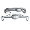 BeaxTurbo Racing Upgrade Parts CNC Aluminum 7075 Front&Rear Axle housing&Steering Links kit/with an Aluminum Cover-Does not Contain Internal Transmission Components for Axial AXP8 Gilamon 1/8 Silver view 1
