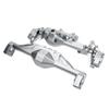 BeaxTurbo Racing Upgrade Parts CNC Aluminum 7075 Front&Rear Axle housing&Steering Links kit/with an Aluminum Cover-Does not Contain Internal Transmission Components for Axial AXP8 Gilamon 1/8 Silver view 4
