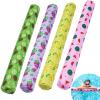 Tasdurian 4 Set Large Pool Noodles for Adult, 55'' Inflatable Fabric Covered Swimming Noodles for Floating Blow up Swim Floats for Adults Summer Vacation Party Beach Pool Toy view 1