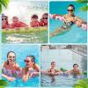 Tasdurian 4 Set Large Pool Noodles for Adult, 55'' Inflatable Fabric Covered Swimming Noodles for Floating Blow up Swim Floats for Adults Summer Vacation Party Beach Pool Toy view 4