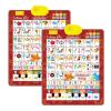 Bilingual Talking Wall Chart for Kids,English and Spanish Wall Chart for Kids,Talking English Learning Board for Children 3+ (Red+Red) view 1