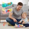 Caterpillar Crawling Toy with Lights & Music, Tummy Time Musical Light-Up Push Pull Toy for Babies, Birthday Gift for Boys and Girls view 2