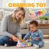 Caterpillar Crawling Toy with Lights & Music, Tummy Time Musical Light-Up Push Pull Toy for Babies, Birthday Gift for Boys and Girls view 3