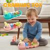 Caterpillar Crawling Toy with Lights & Music, Tummy Time Musical Light-Up Push Pull Toy for Babies, Birthday Gift for Boys and Girls view 4