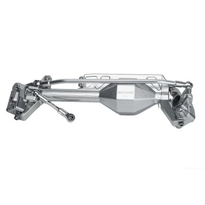 BeaxTurbo Racing Upgrades Parts CNC Aluminum7075 Front Axle housing& Steering Links Kitwith an Aluminum Cover(Does not Contain Internal Transmission Components) for Axial AXP8 Gilamon1/8 Silver
