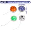 4Pcs Yoyo Professional with String Portable Cute Ball Pattern Eduational Fun Kids Yoyo for Hands-On Skills & Flexibility Development Thoughtful for Toddlers, Random StyleKids view 3