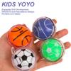 4Pcs Yoyo Professional with String Portable Cute Ball Pattern Eduational Fun Kids Yoyo for Hands-On Skills & Flexibility Development Thoughtful for Toddlers, Random StyleKids view 4
