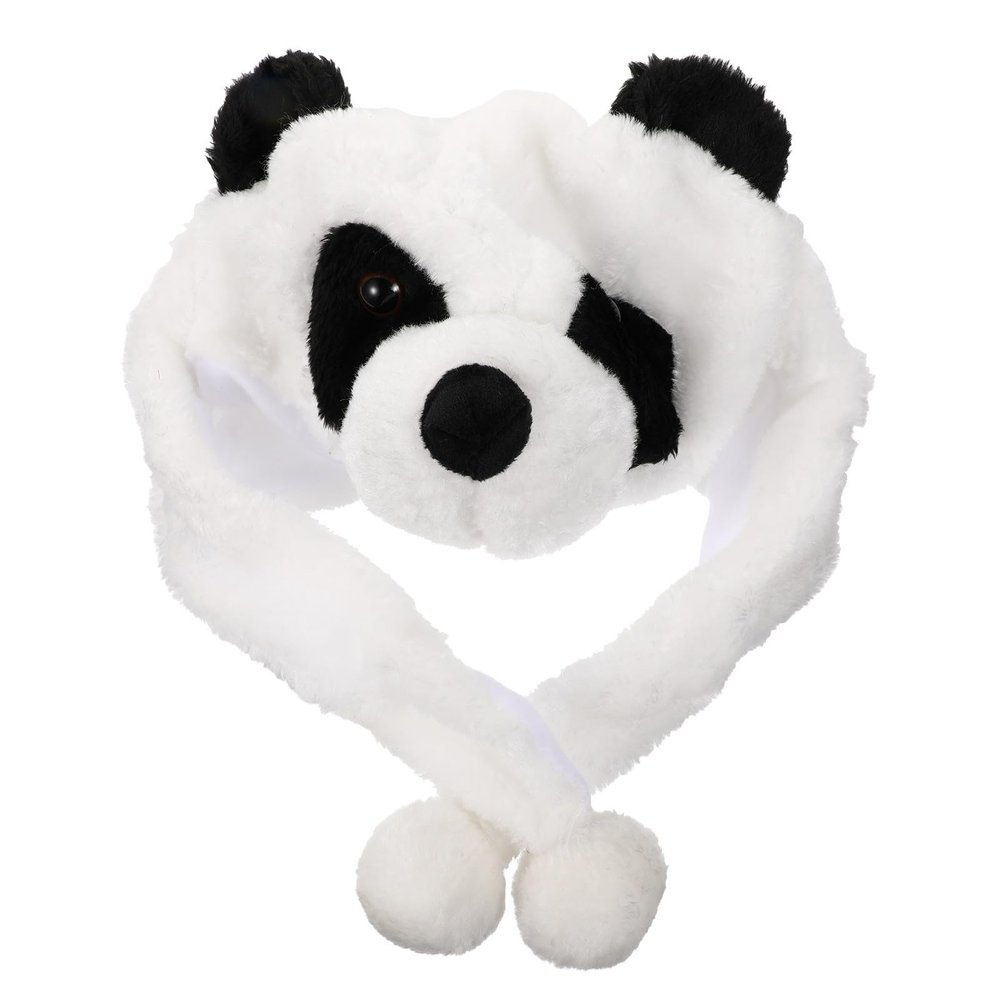 BCOATH Plush Panda Headwear Dress Up Accessory for Winter Warm Party Hat Funny Animal Character Headgear