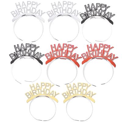 BCOATH 8Pcs Birthday Headbands Party Headpiece Hair Decorations for Boys and Colorful Paper Birthday Hats Party Supplies