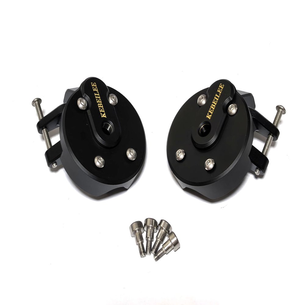 KEBEILEE CNC Upgrade Front Portal Box wit Brass Portal Cover for Axial AXP8 Gilamon2.2 1/8 (Black+Black)