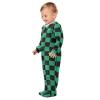 XDKDZIS Green Black Checkered Baby Sleep Play Pjs Footie Cotton One-piece Zip Front Romper Jumpsuit Pajamas 3-24M view 4