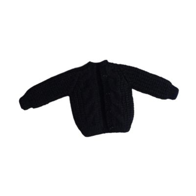 1/12 Scale Doll Clothes Handmade Fashion Sweater Cardigan Miniature Clothing for 6 inch Action Figures- Black