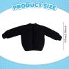 1/12 Scale Doll Clothes Handmade Fashion Sweater Cardigan Miniature Clothing for 6 inch Action Figures- Black view 4